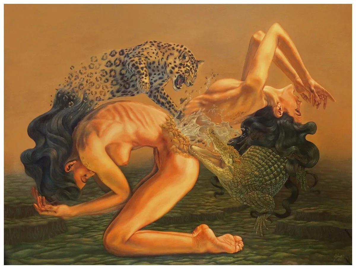 Self Collision, artwork by Young Flame