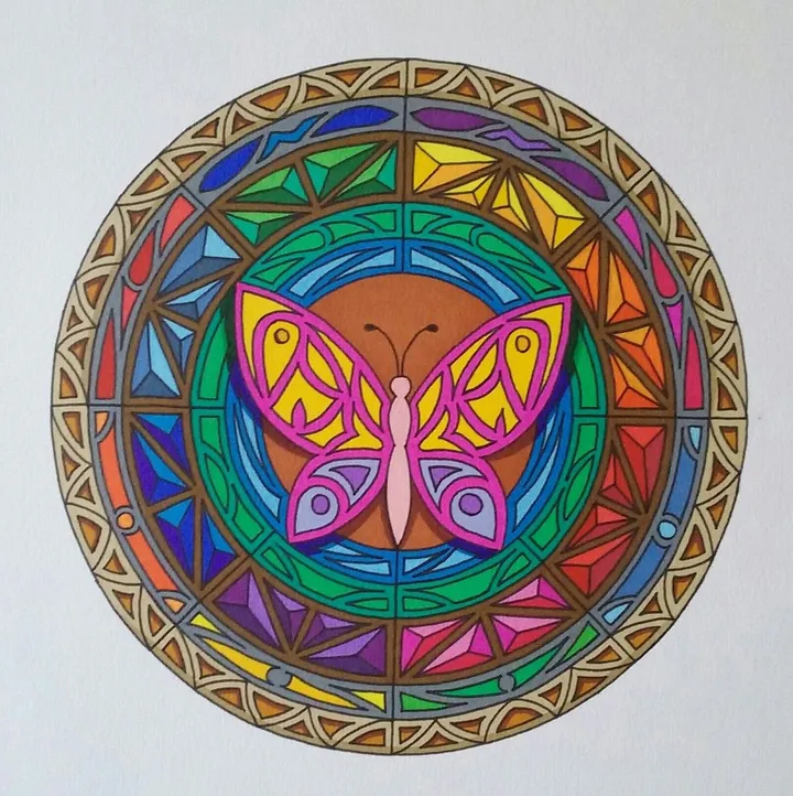 Mandala papillon, œuvre de Virginie Rigaud
