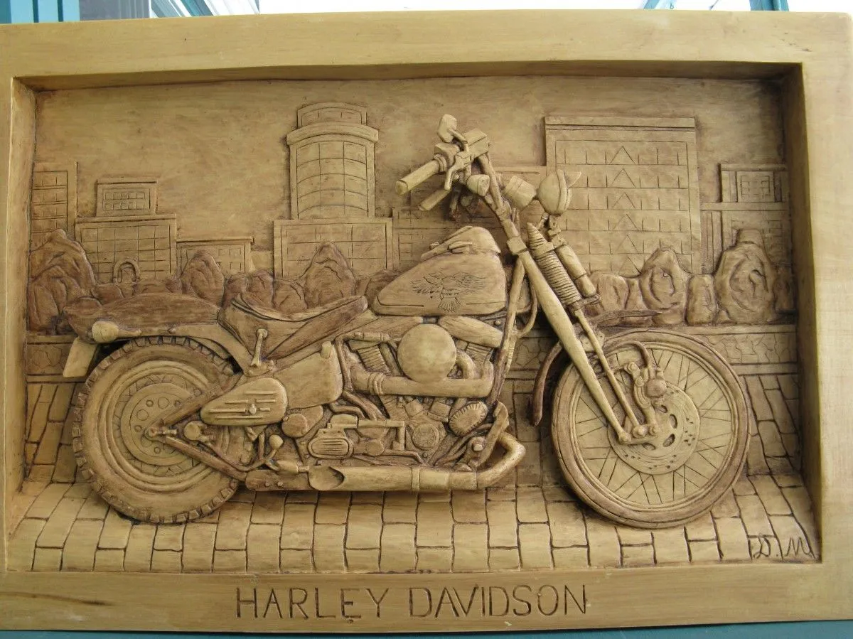 Moto Harley Davidson, artwork by Diane Michaud