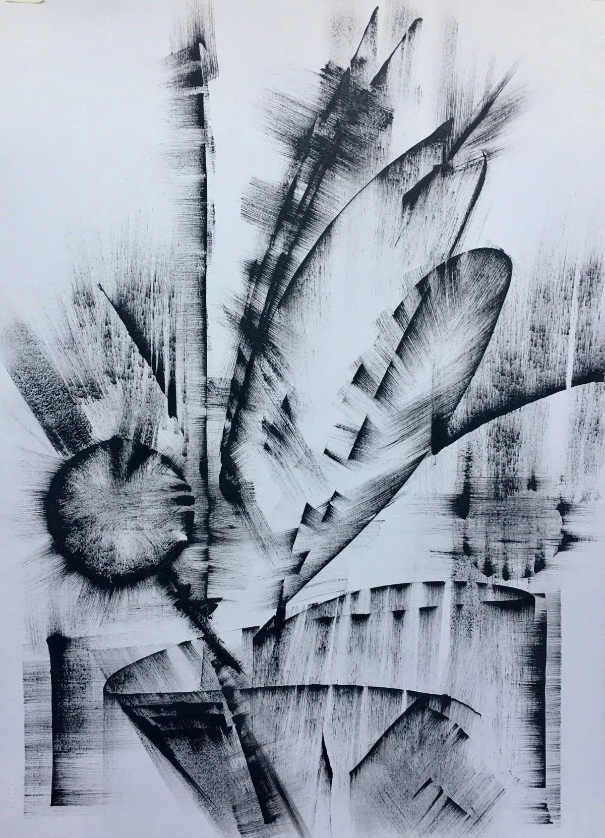 Black and White Abstract Drawing 5 by Khrystyna Kozyuk, artwork by Khrystyna Kozyuk