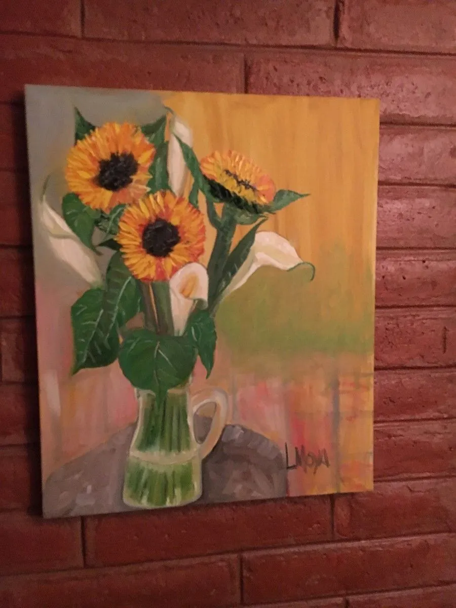 Sunflowers, artwork by Ligia Moya