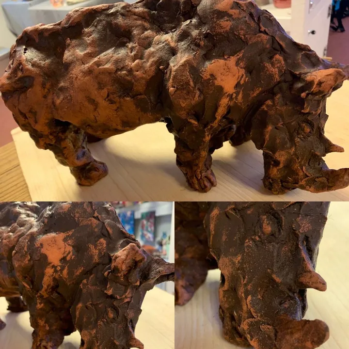 Rhinocéros, artwork by Anne Cellier