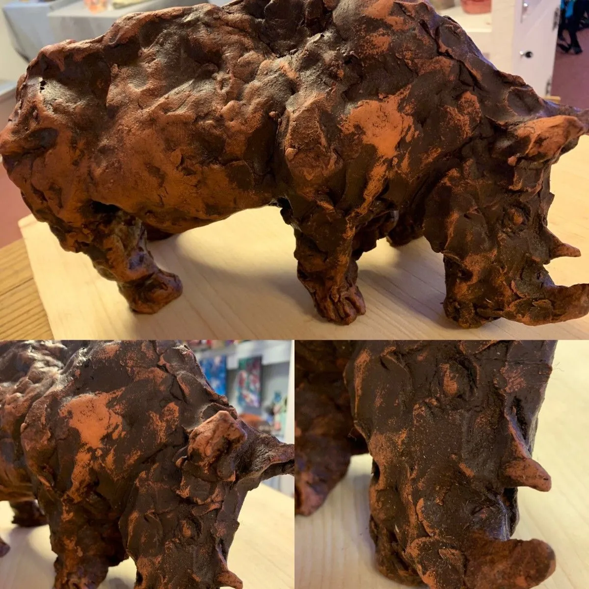 Rhinocéros, œuvre de Anne Cellier