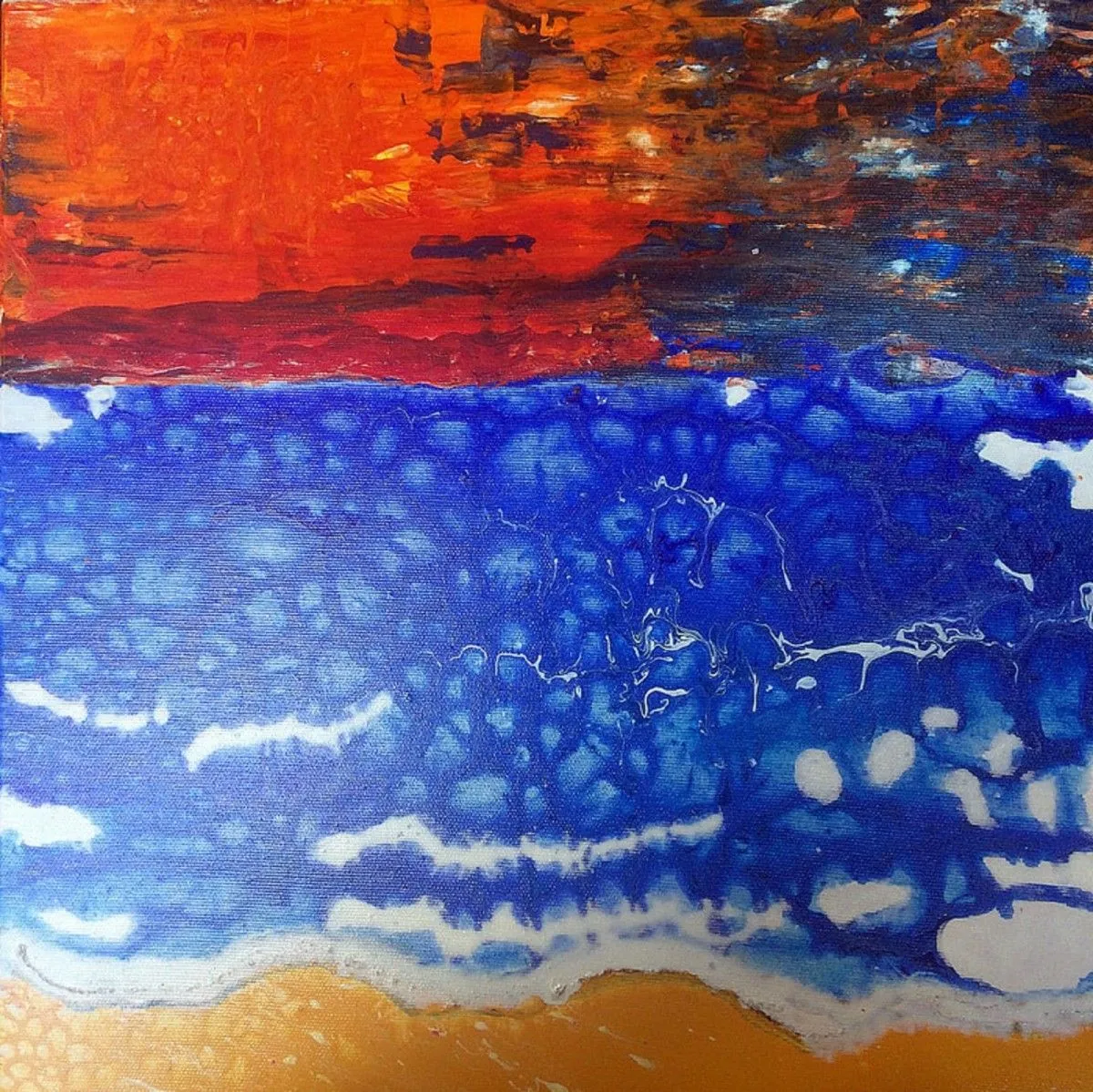 Sunset by the sea, artwork by Zazulete Anuca Romanta Ion
