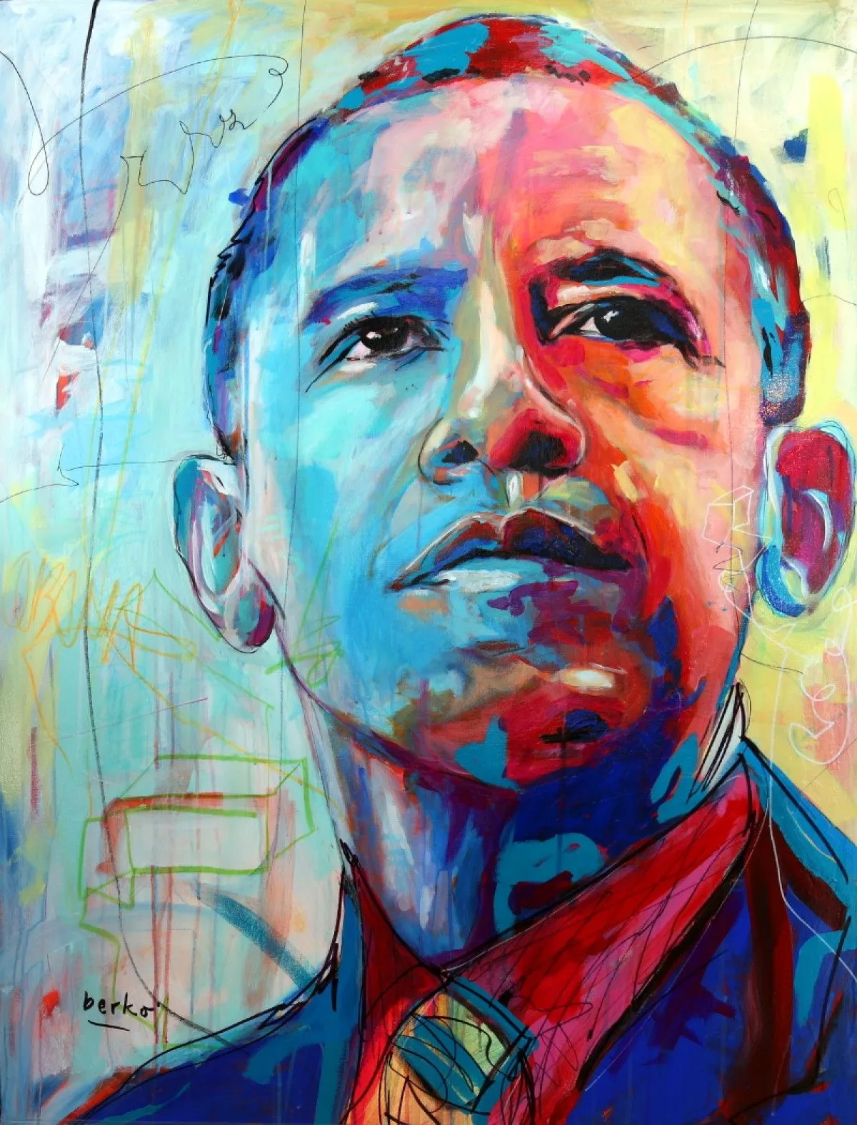 Obama, artwork by Berko .
