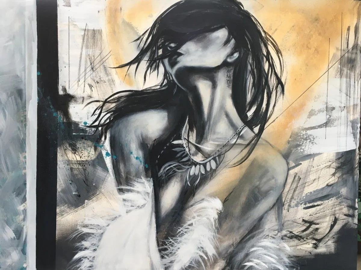 La danse du vent.   (VENDU), œuvre de sylvie lambert