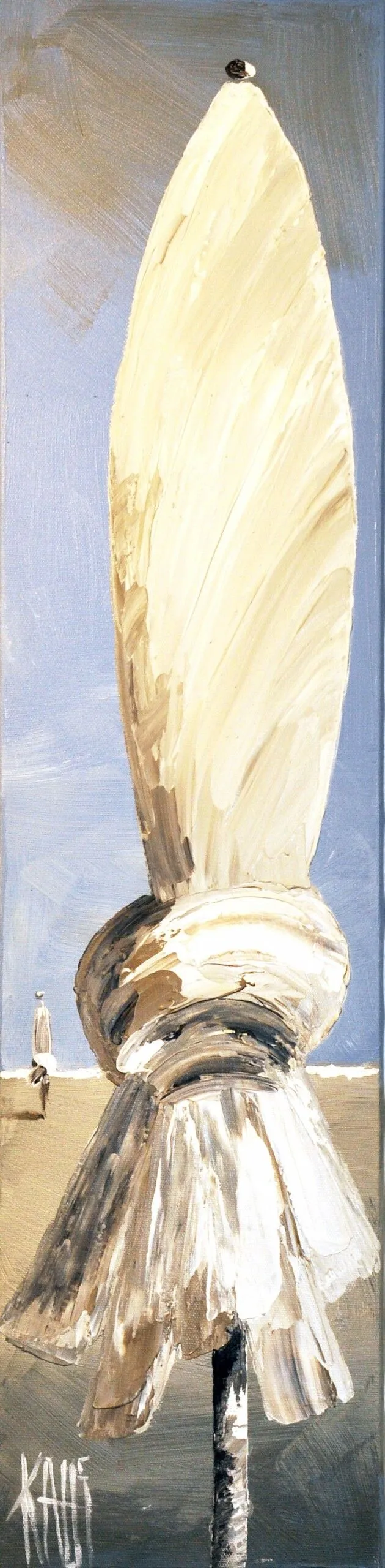 Le parasol sur la plage, œuvre de Galerie Arnaud