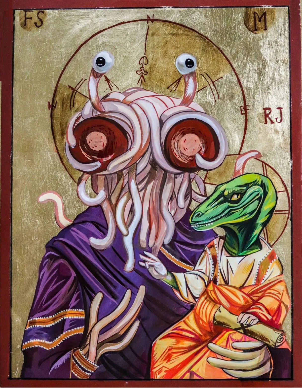 The Flying Spaghetti Monster, artwork by Bozhidar Kirilov