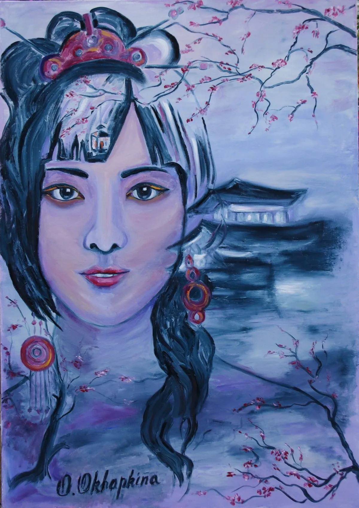 Woman-Japan from series Women of the World, artwork by Oksana Okhapkina