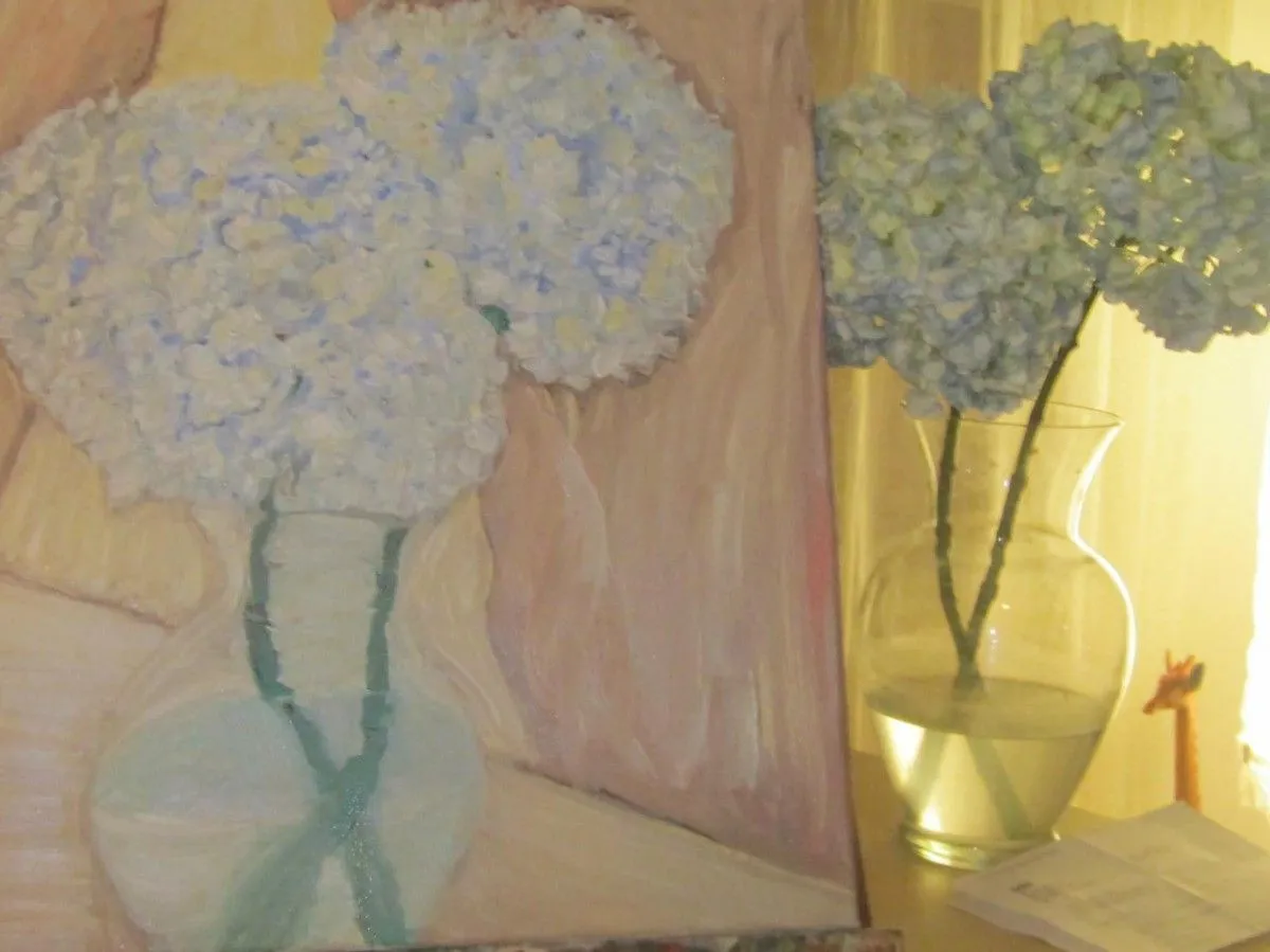 Hortensias, artwork by Ligia Moya