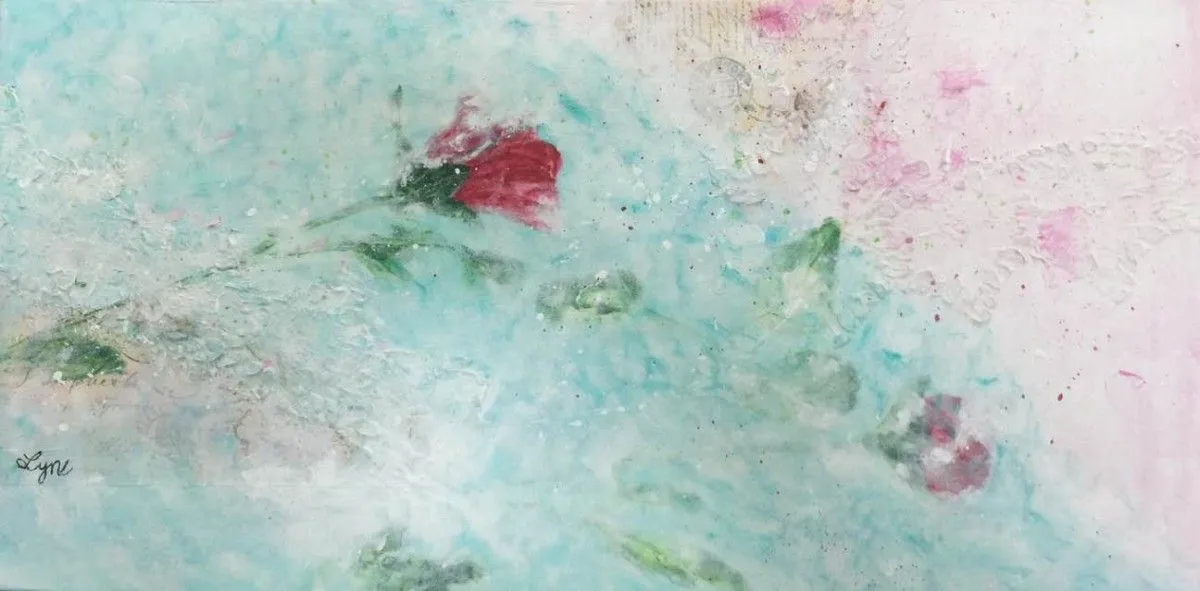 Bain de roses, artwork by Lyne Courcy