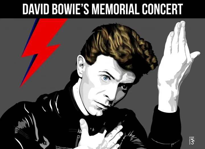 David Bowie's Portrait for his Memorial Concert, artwork by artes praticas