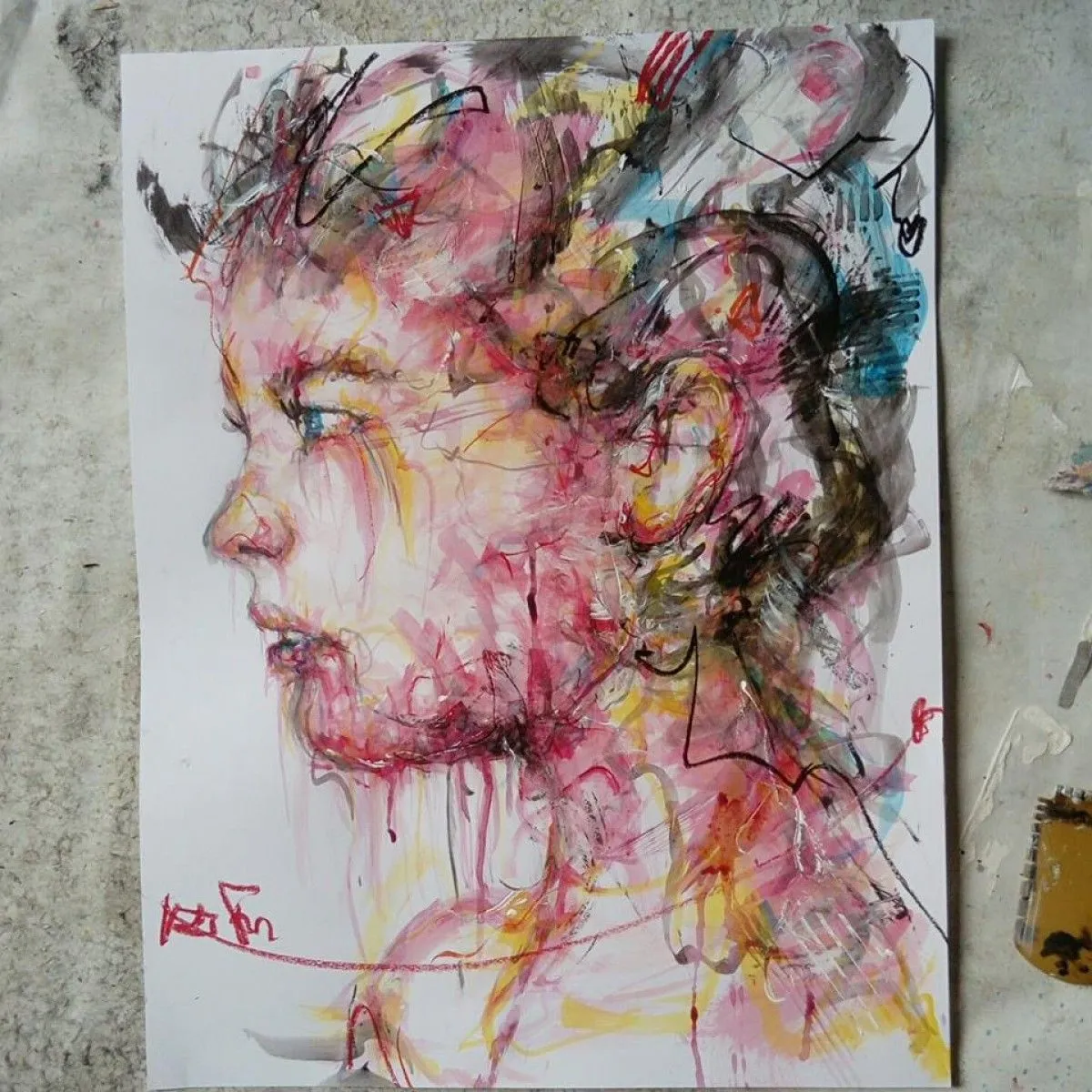 Sous verre, artwork by Sheraf Prod