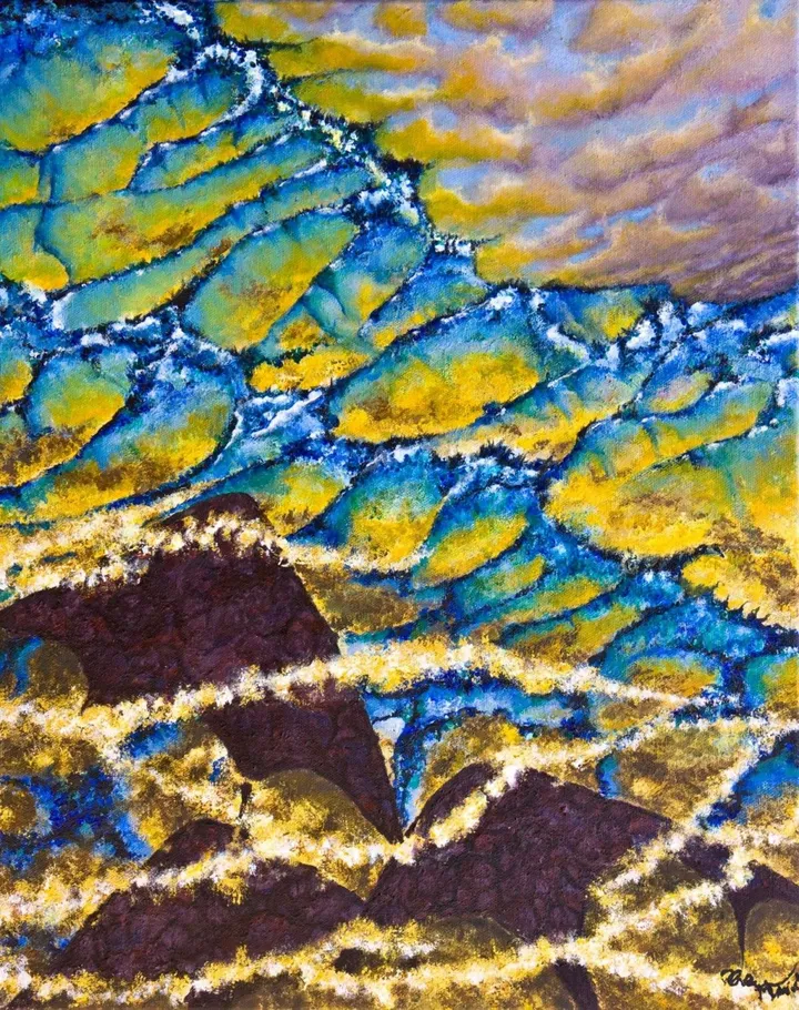 Plage, œuvre de Michel David
