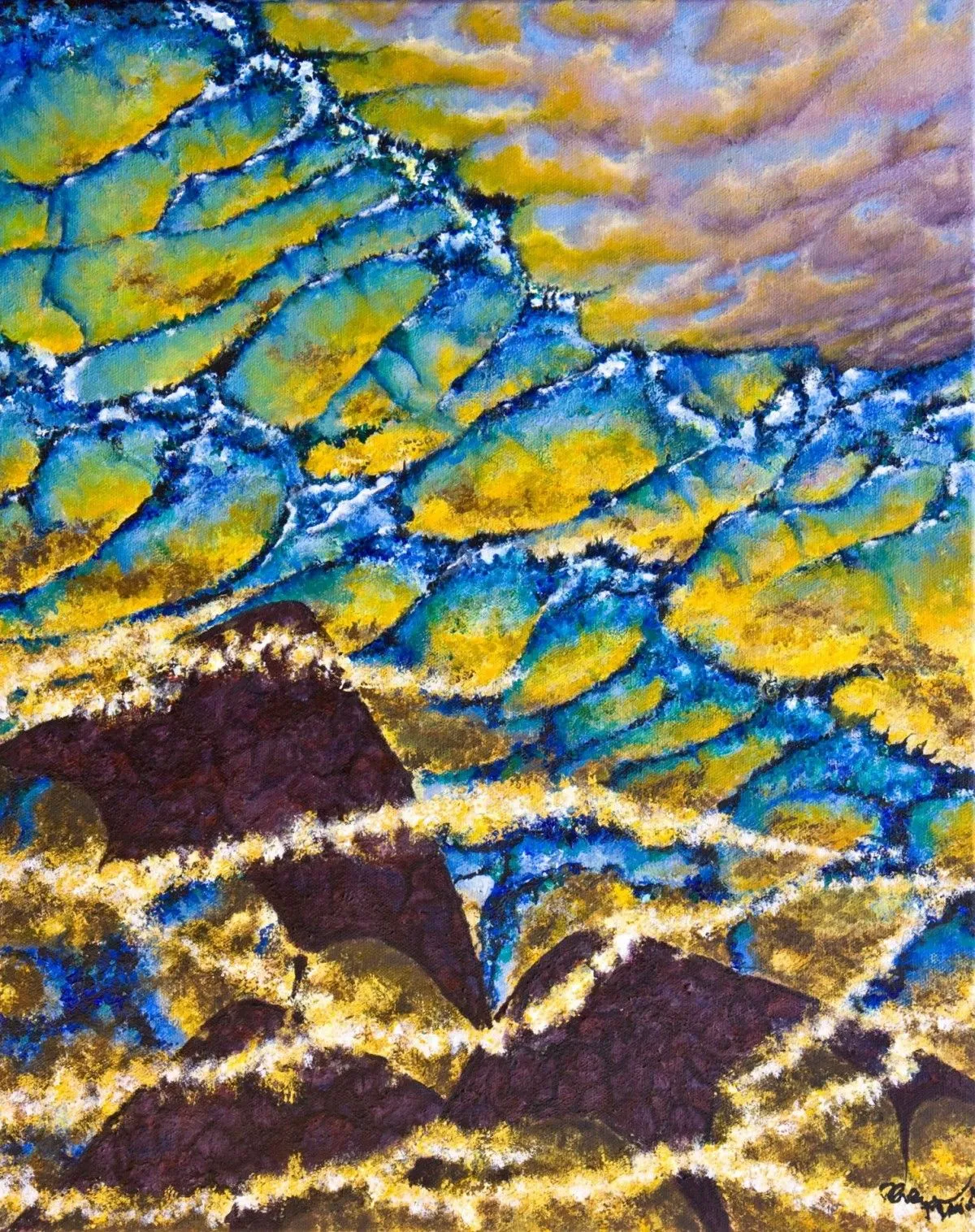 Plage, œuvre de Michel David