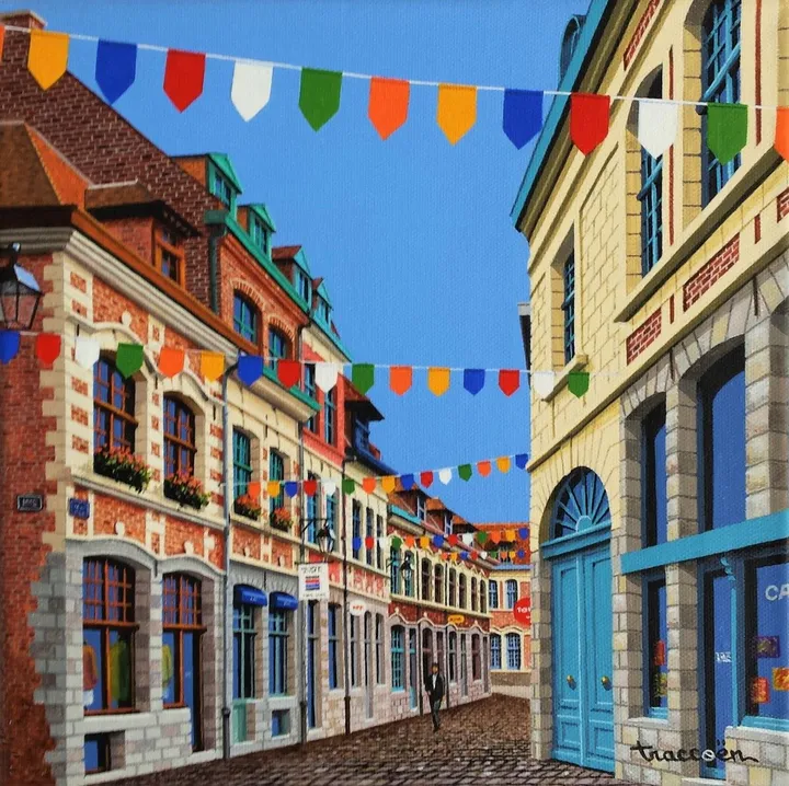 Lille, rue des Vieux Murs, artwork by Thierry Traccoën