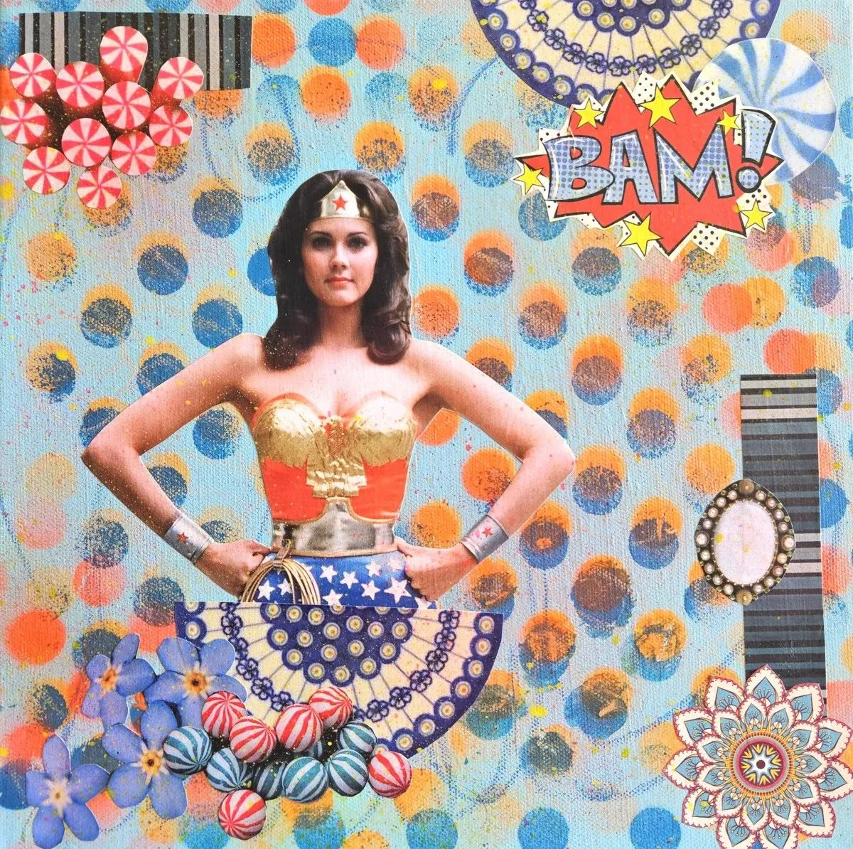 Bam Wonder Woman, œuvre de Lorette C Luzajic