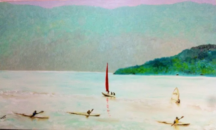 Rowing lesson on Ilha Bela., œuvre de Keller Rubens