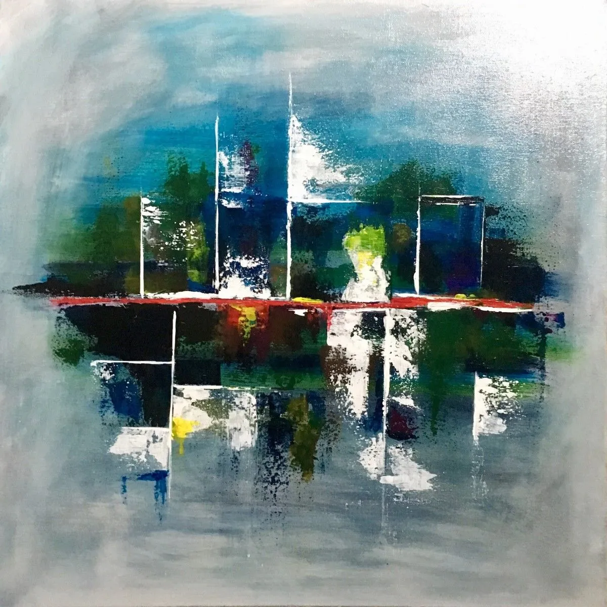 Ligne Rouge, artwork by Françoise AUGUSTINE