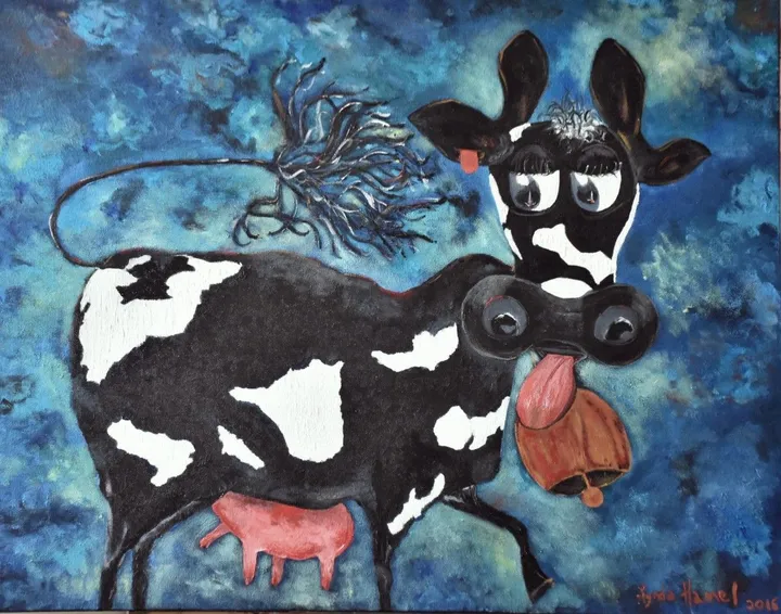 117- La vache laitière, œuvre de Lynda Hamel