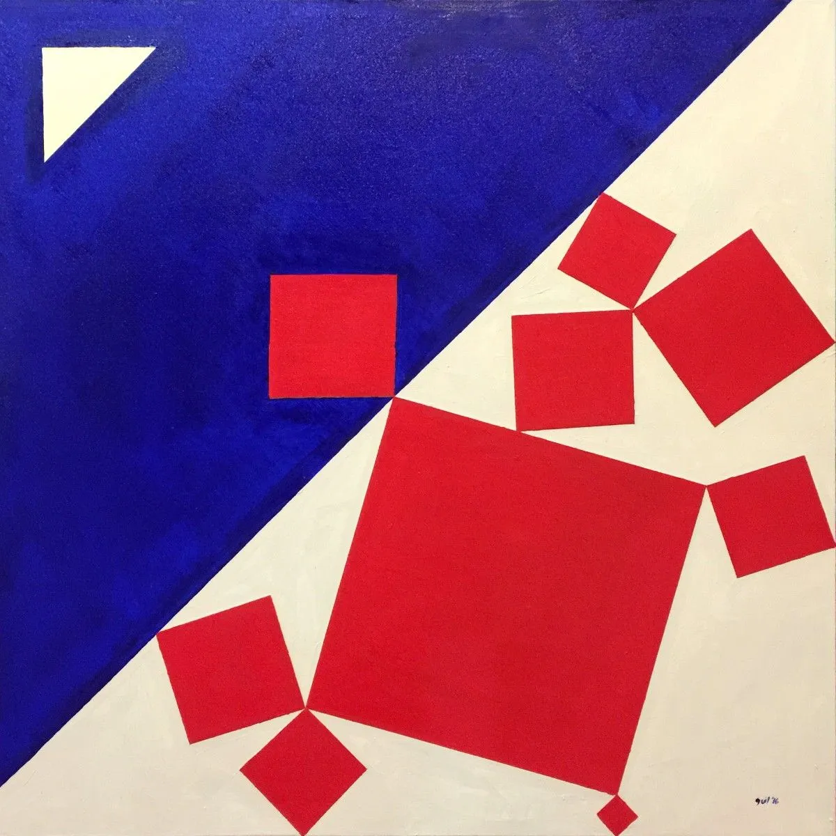 Suprematist Bacchus and Ariadne after Titian, artwork by Guilherme Pontes