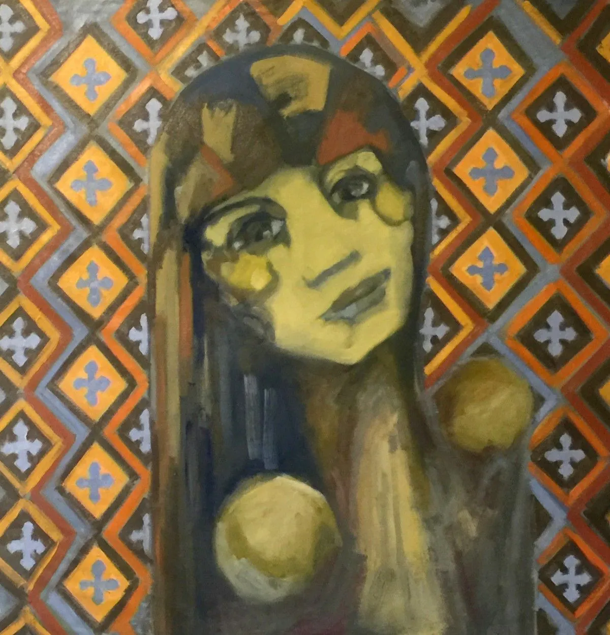 Young Kuna Girl, artwork by Victoria Bianco