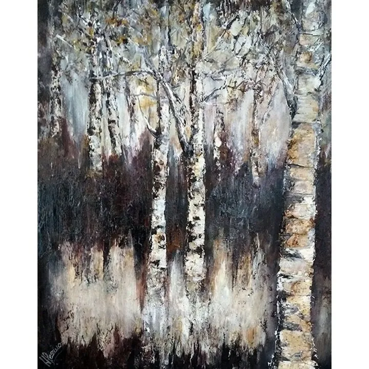 les bouleaux, œuvre de HELENE DESSUREAULT