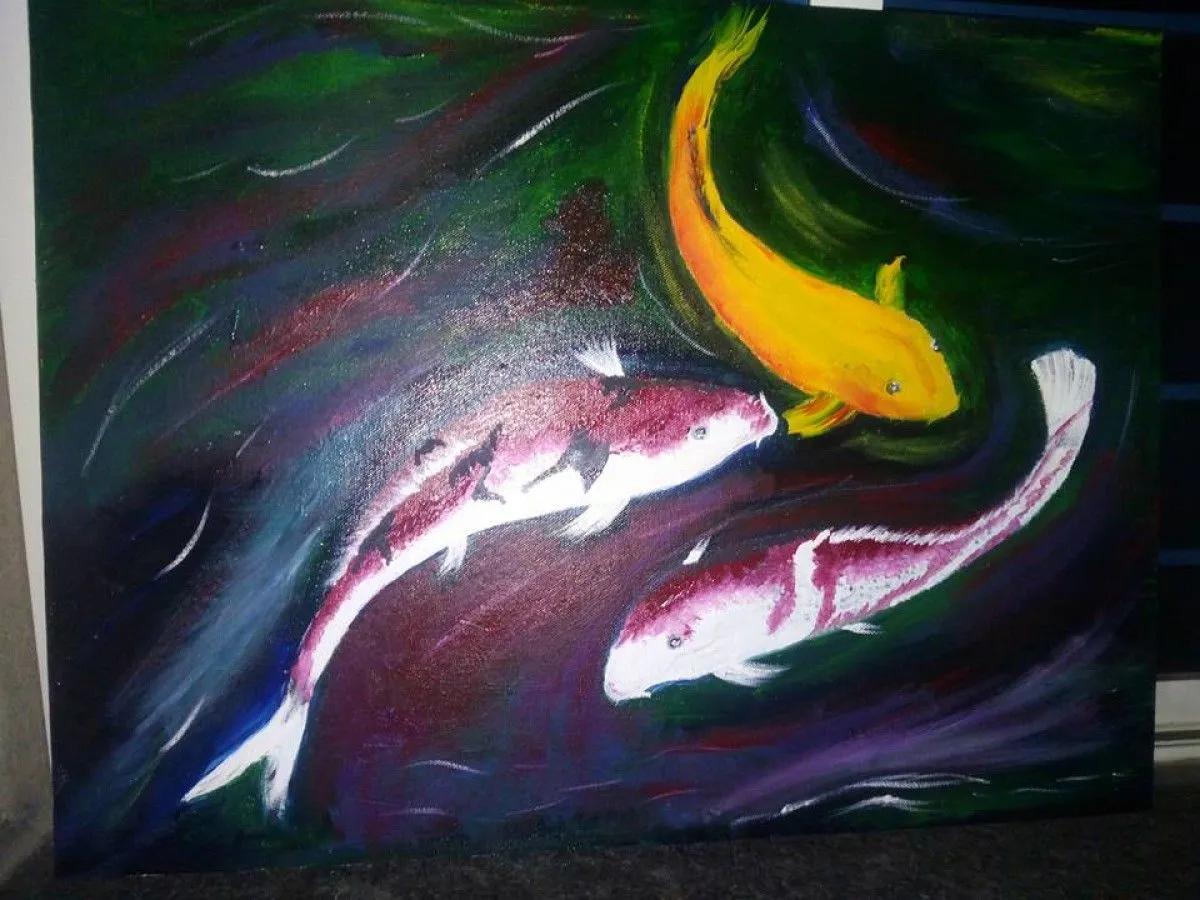 Koi Fishes, œuvre de Smita Urunkar