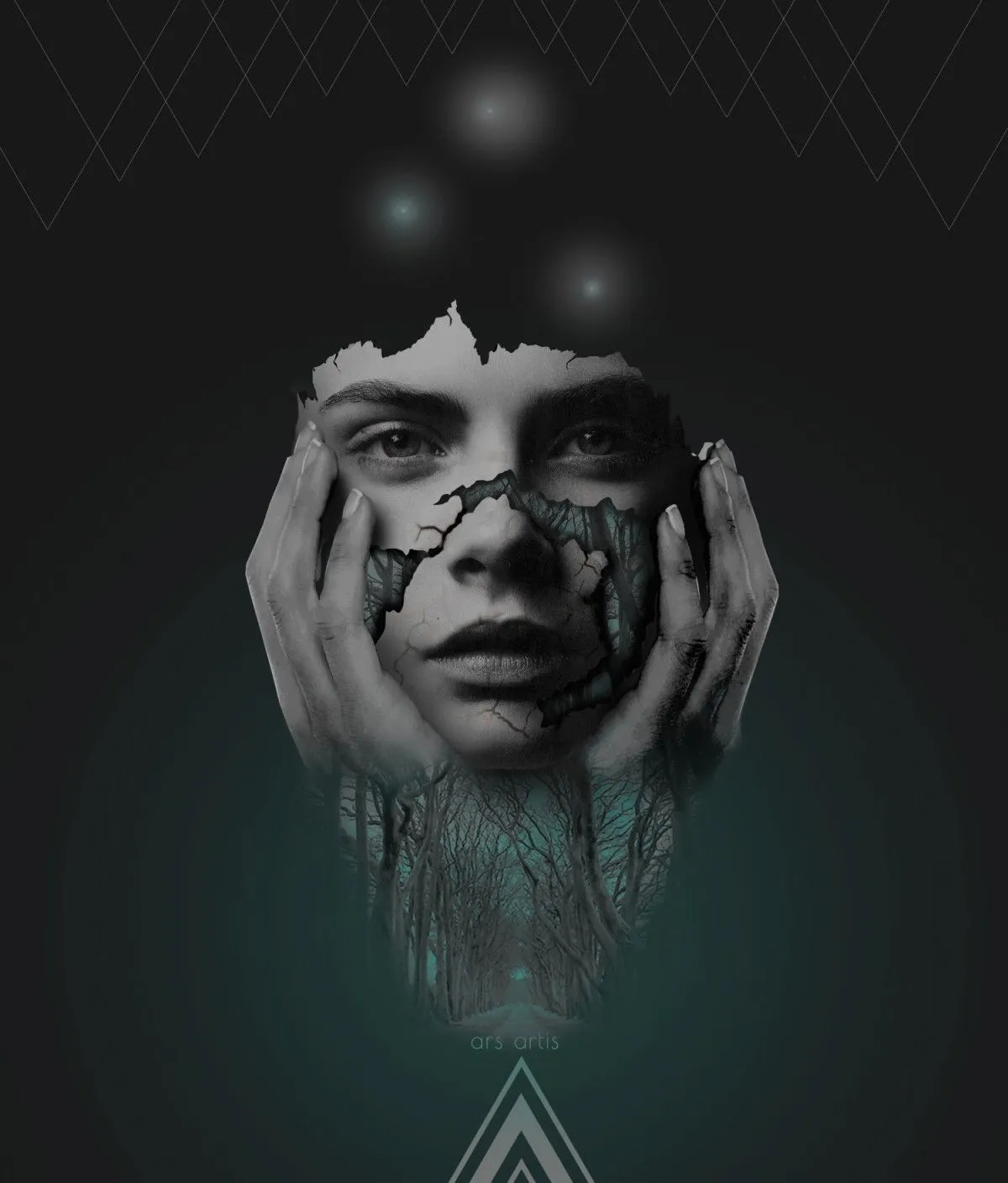 face, artwork by Xrisa Xaris
