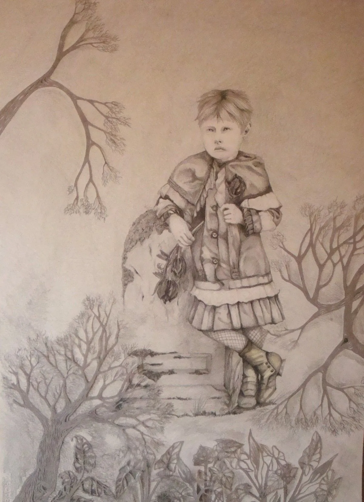 petite fleur de cimetière à l'oiseau, artwork by Chloé Clim
