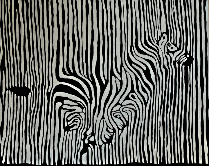 Chevron Zebra, artwork by Rachel Olynuk