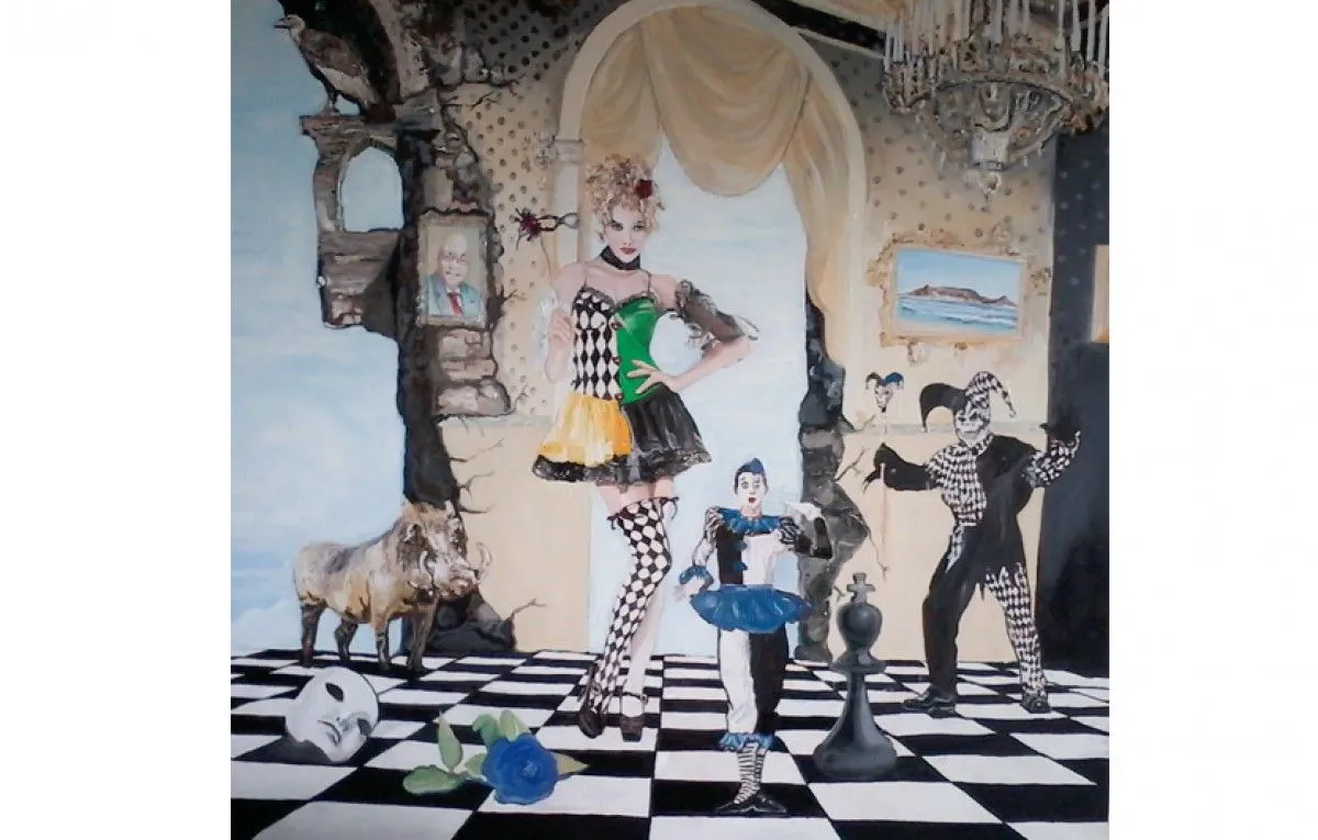 Harlequin Ball, artwork by Grant Netherlands