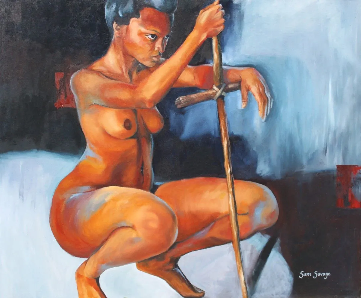 Warrior woman - Know that I see what you have done., artwork by Sam Savage