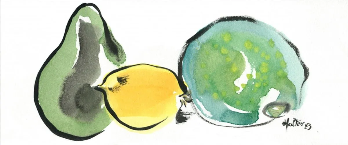 Trois fruits, œuvre de Alain HALTER