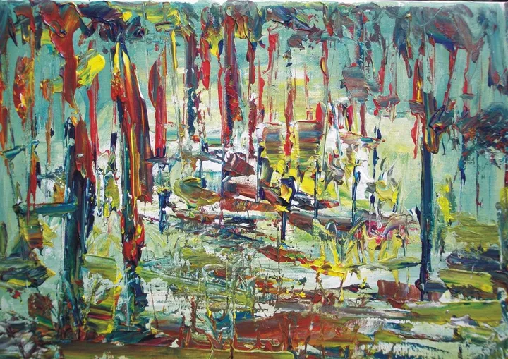 bush in Borovoye, artwork by Akpan Usoroh