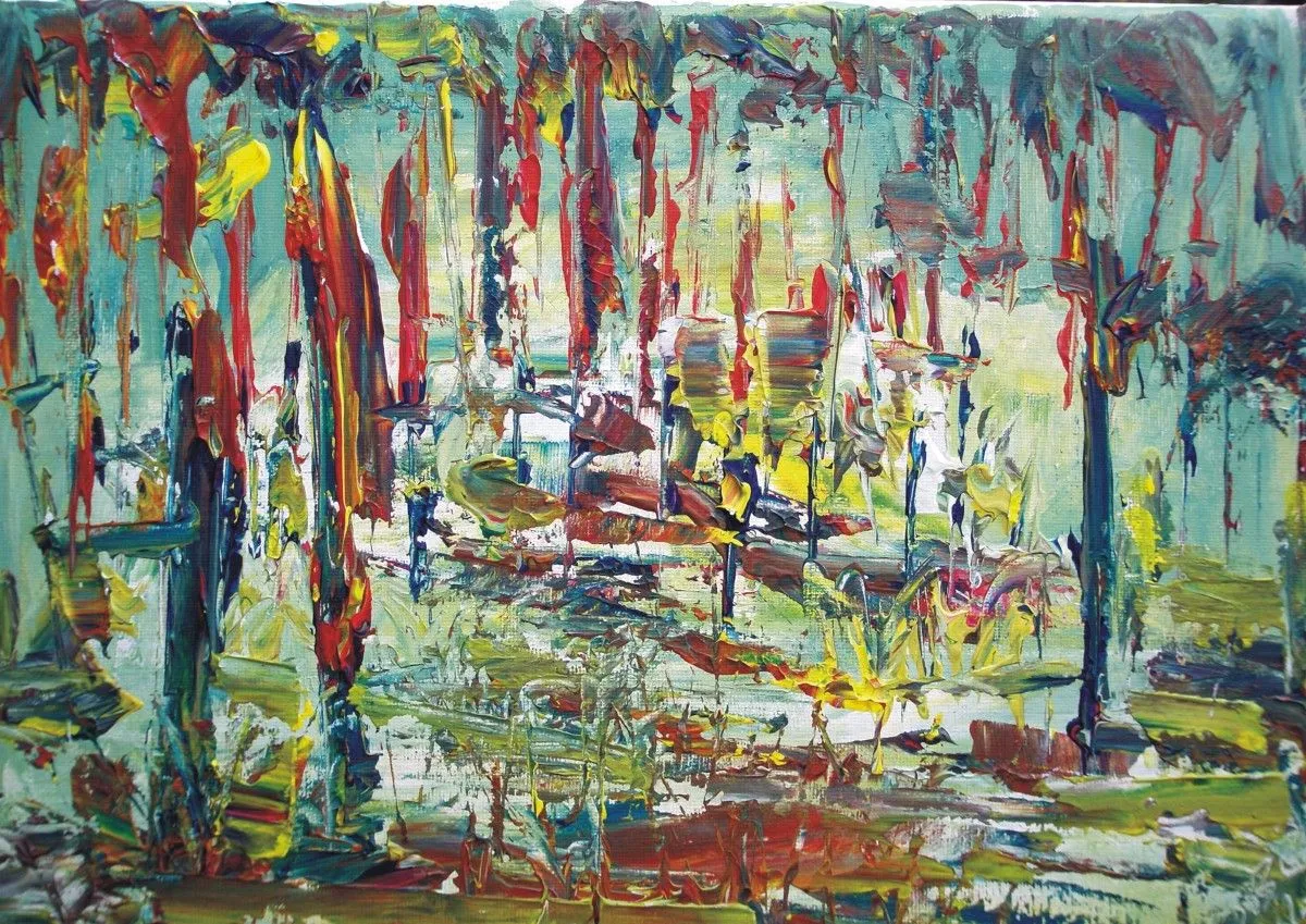 bush in Borovoye, artwork by Akpan Usoroh