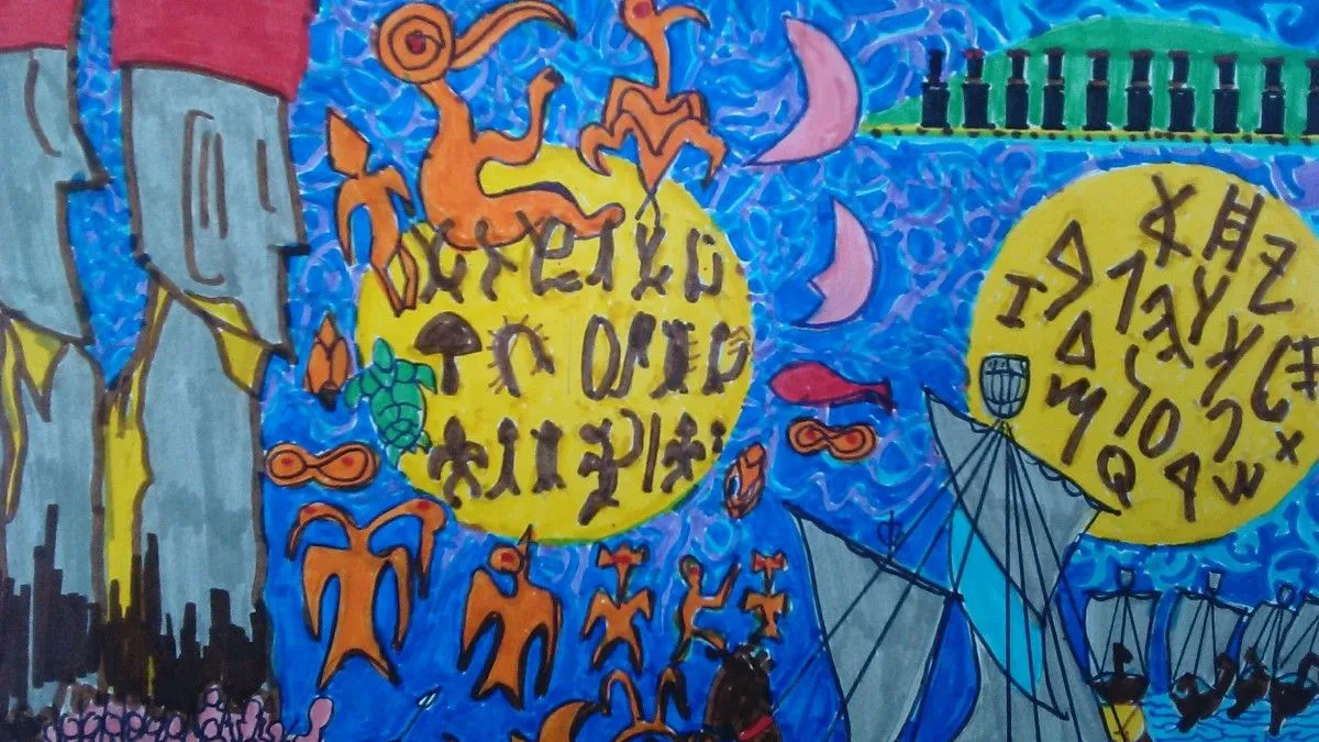 Phoenician i Rapa Nui, artwork by amir ibn tawfik