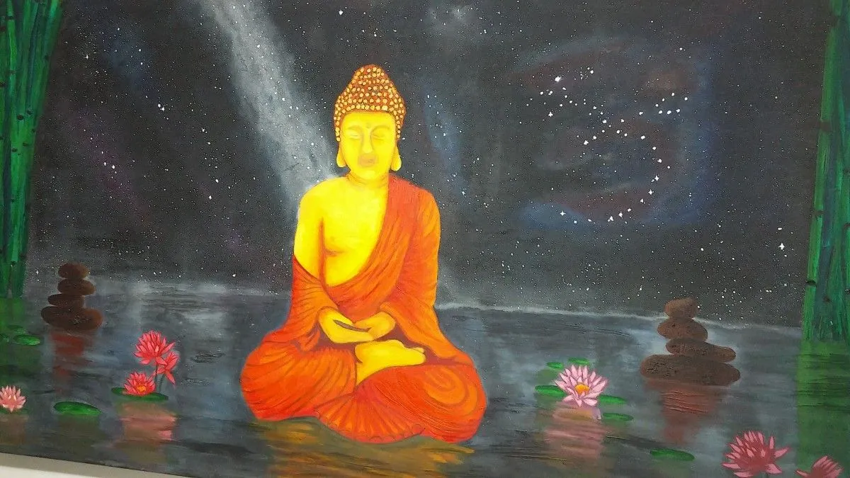 Buda noche estrellada, œuvre de Camilo Henriquez