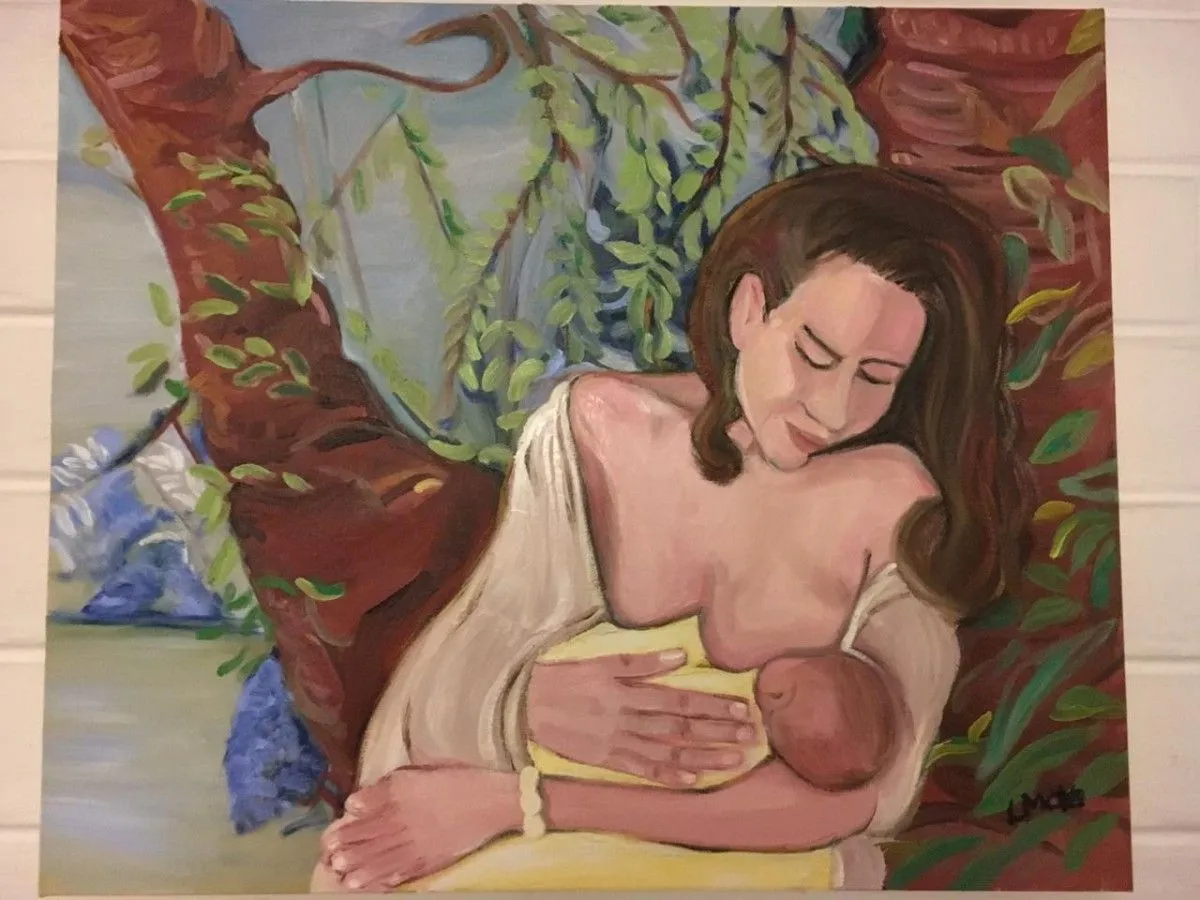 Maternidad, artwork by Ligia Moya