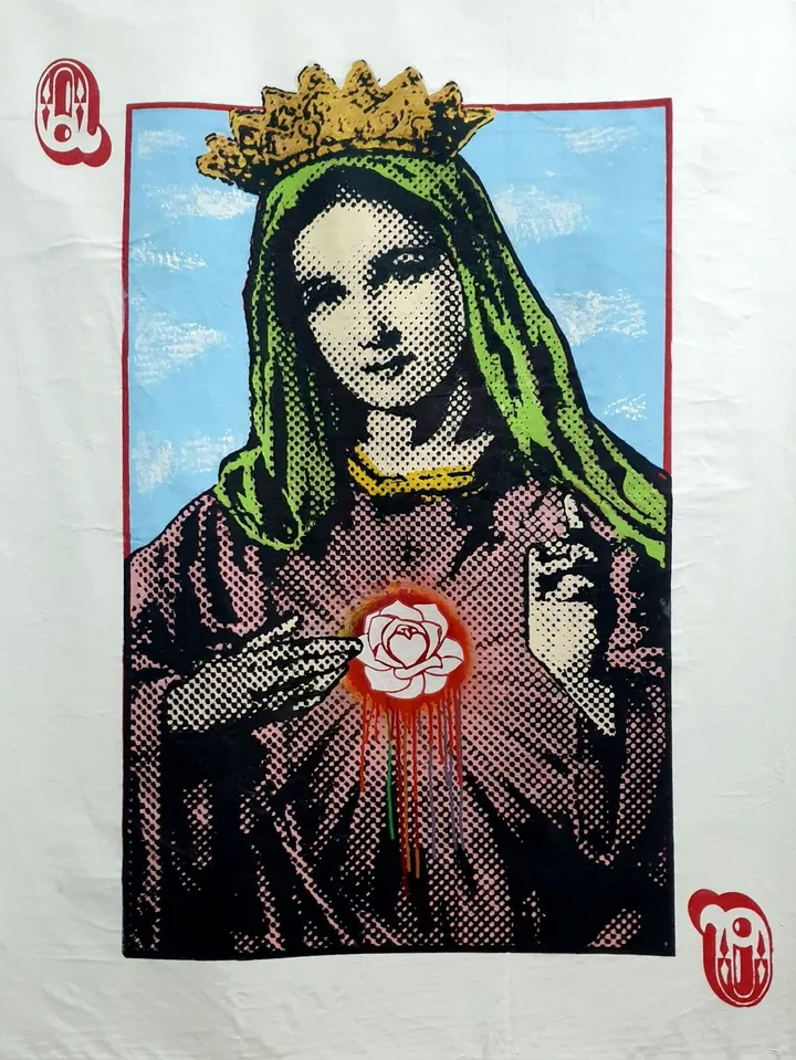 Q of Sacred Heart, œuvre de Erick Encinares