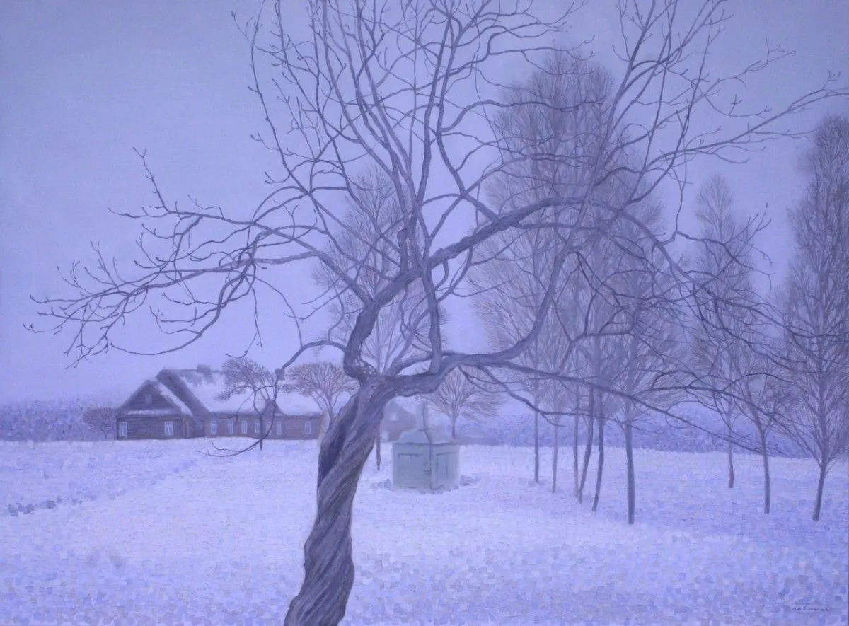 "Winter in Dusetos", artwork by Natalie Levkovska