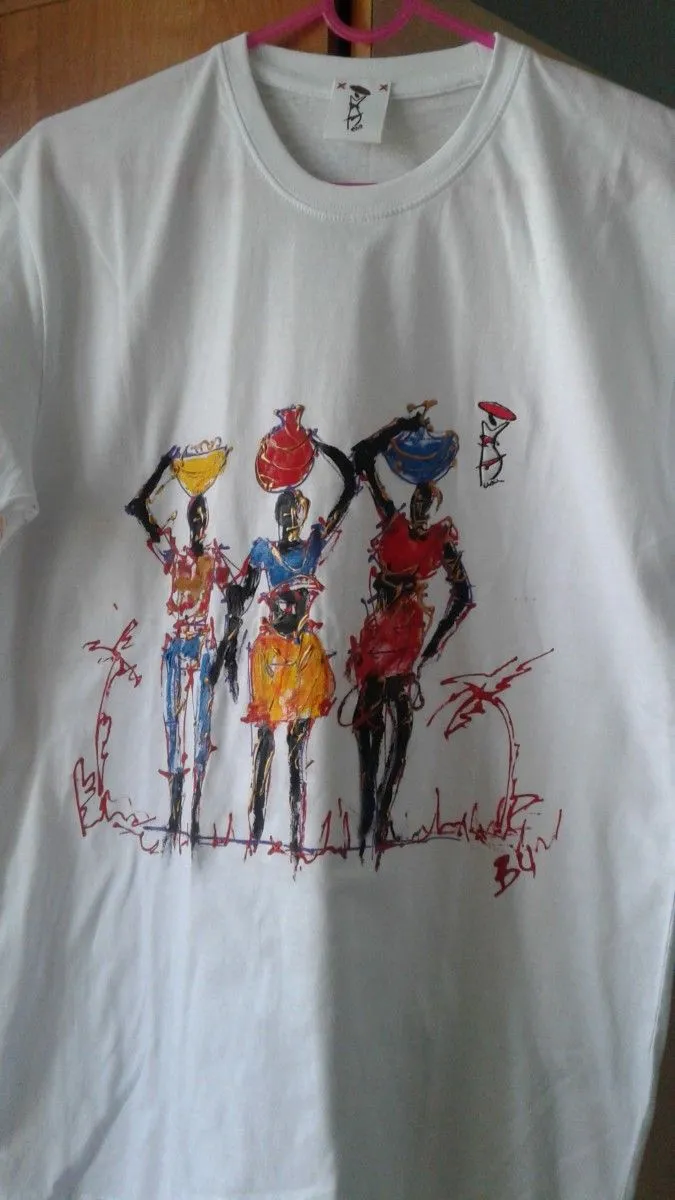three farmers, artwork by Akpan Usoroh