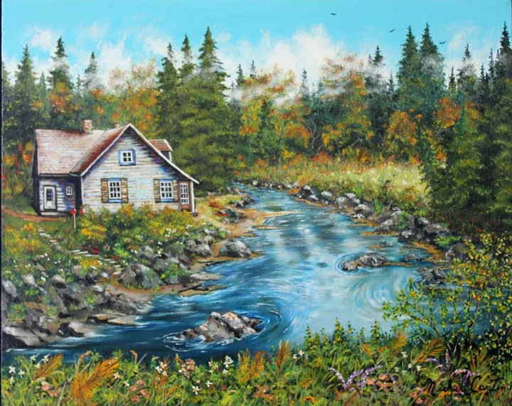 Refuge de paix, artwork by Michel Cantin