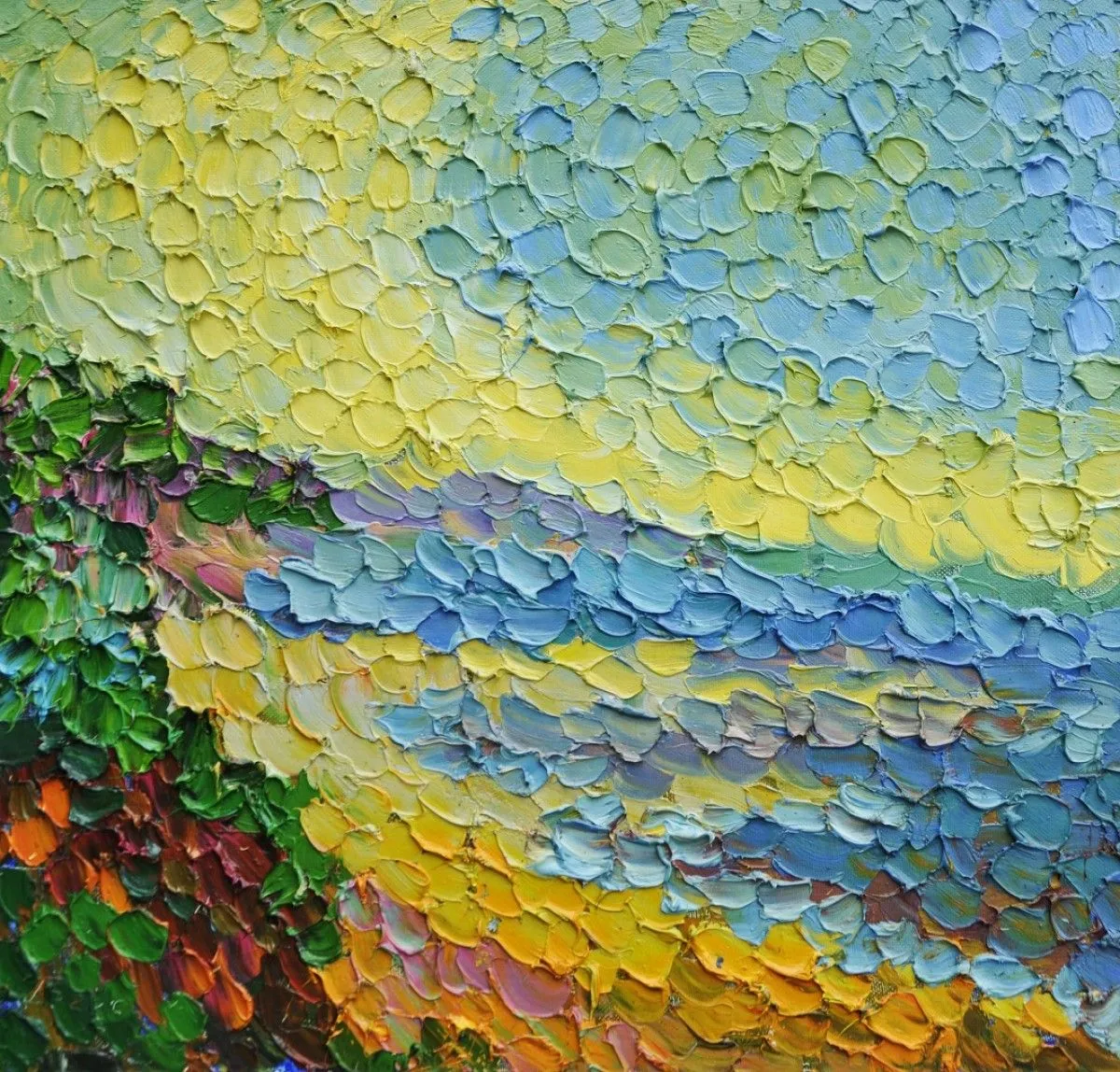 Yellow and blue, œuvre de Olga Bezhina