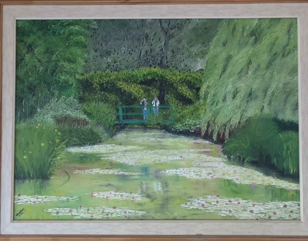 Solange and Sueli in Monet's Garden., œuvre de Keller Rubens