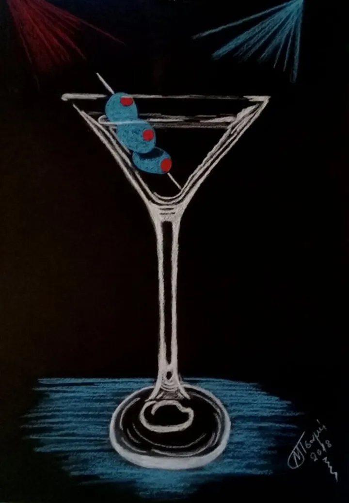 clear martini, artwork by Marini Tsambi