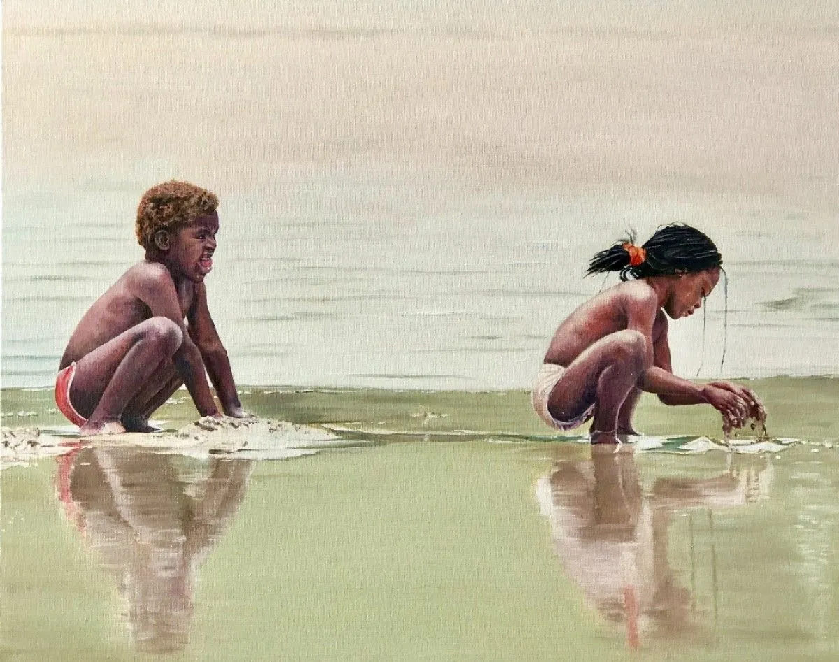 CoffeeBay girls, artwork by Karen Ross