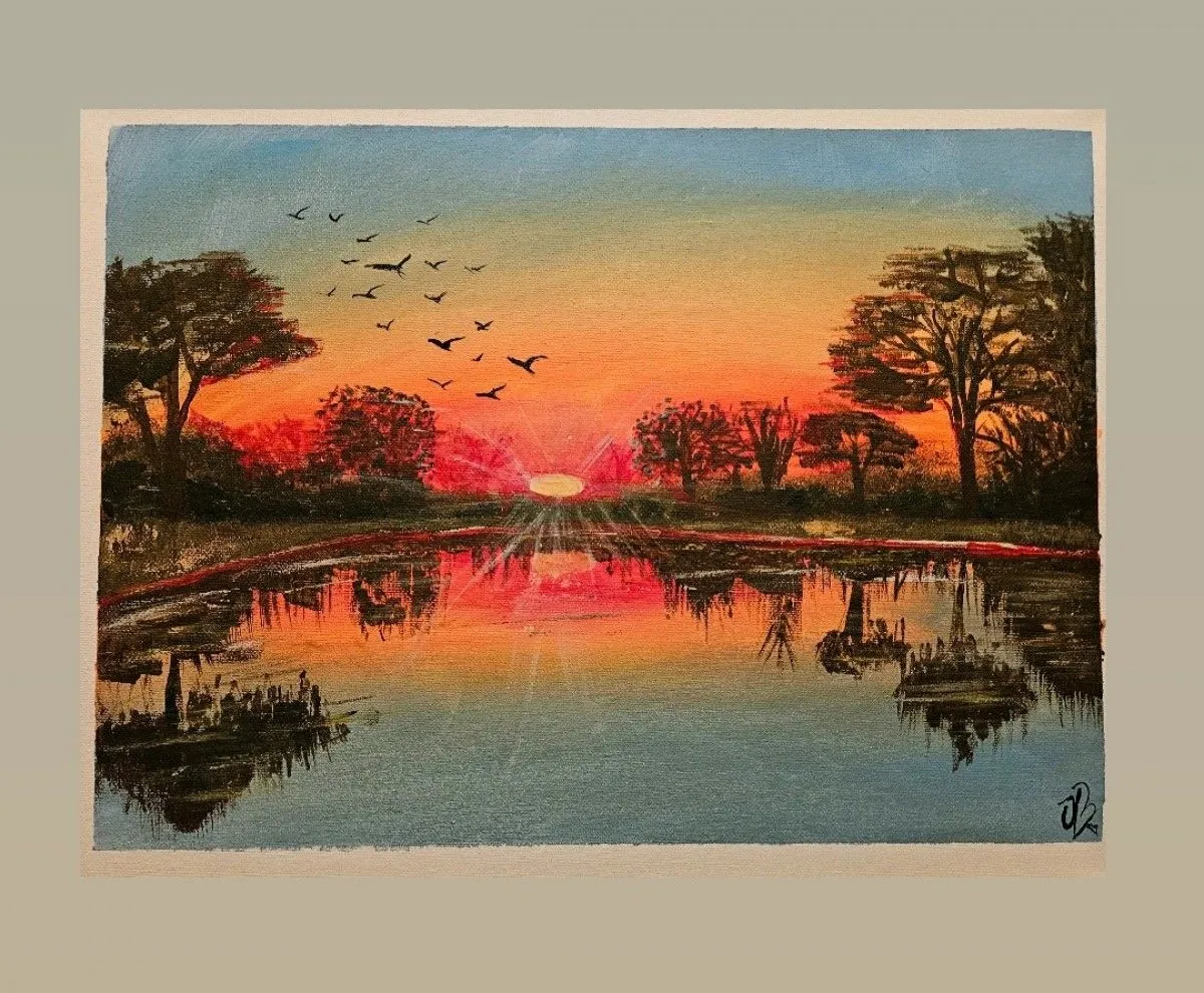 "Golden horizon", œuvre de Olga Vukovic