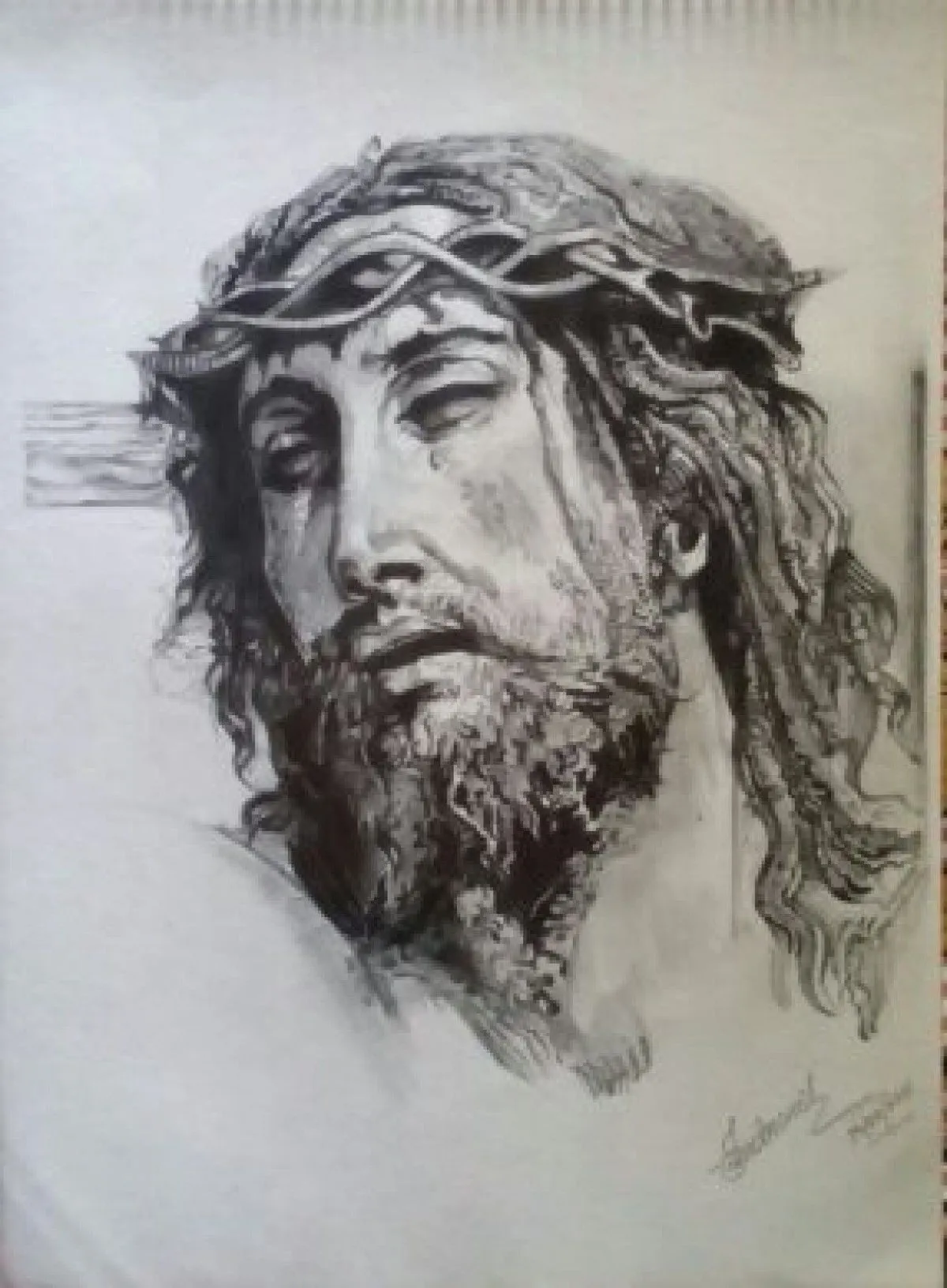 jesus crowned with thorns, artwork by Indranil Biswas