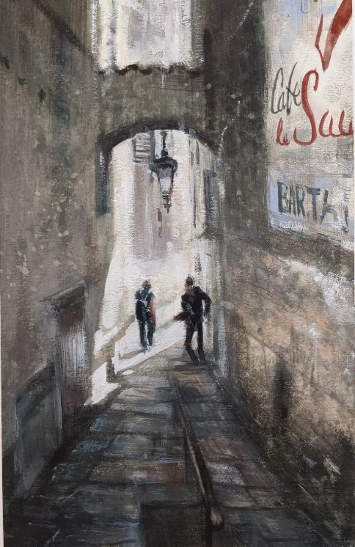 Alleyway of Grasse, artwork by Misure Nien